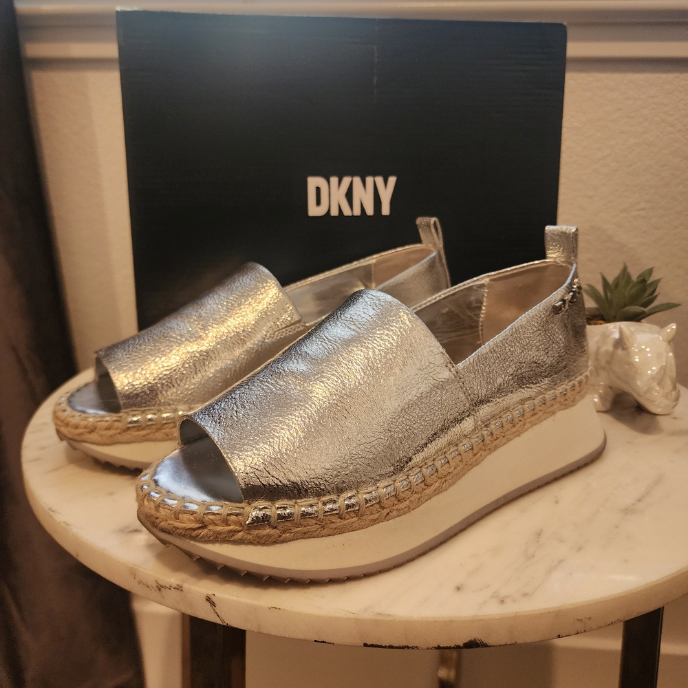 DKNY Women's Silver Platform Shoes